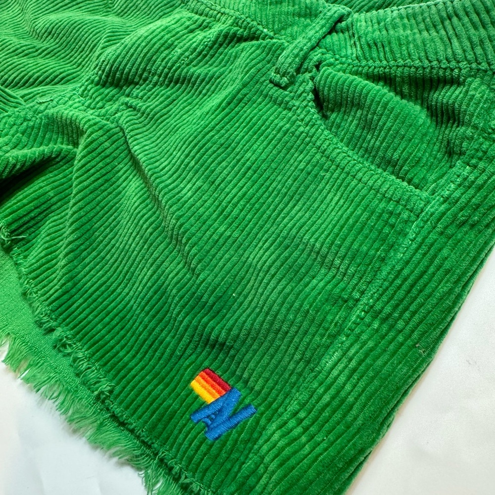 Aviator Nation Green Vintage Corduroy Shorts Size 24